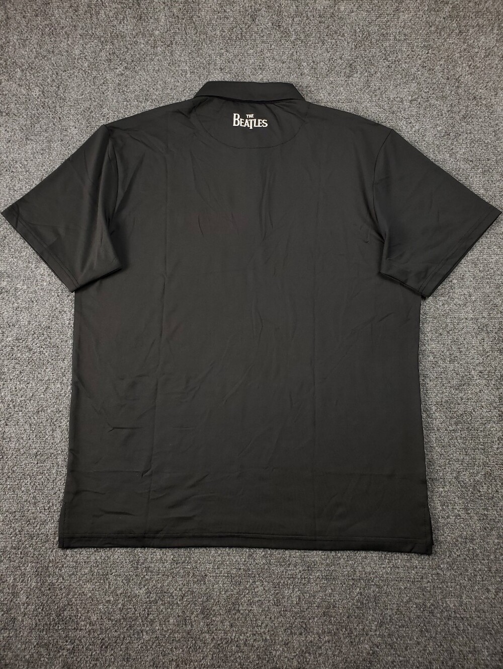 Section 119 The Beatles Polo Shirt Mens Medium Performance Stretch Golf Black - Picture 3 of 9